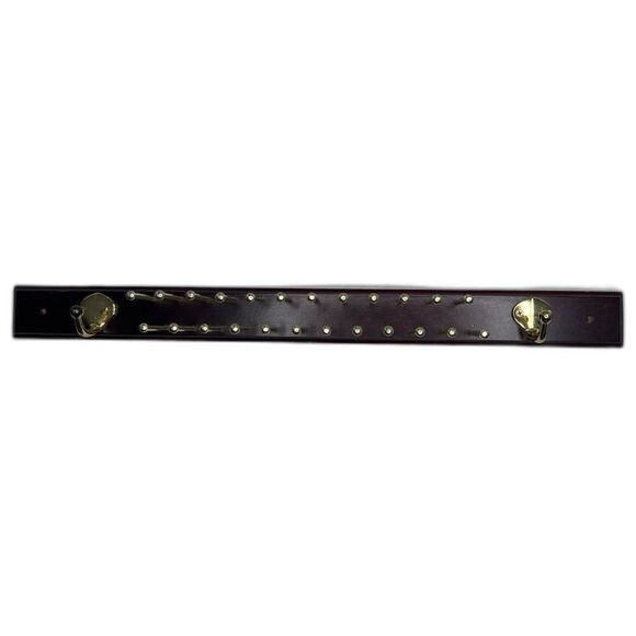Elegant Wood 24 Tie Rack with Gold hooks and Belt/Jacket Rack Business Casual - Picture 2 of 7